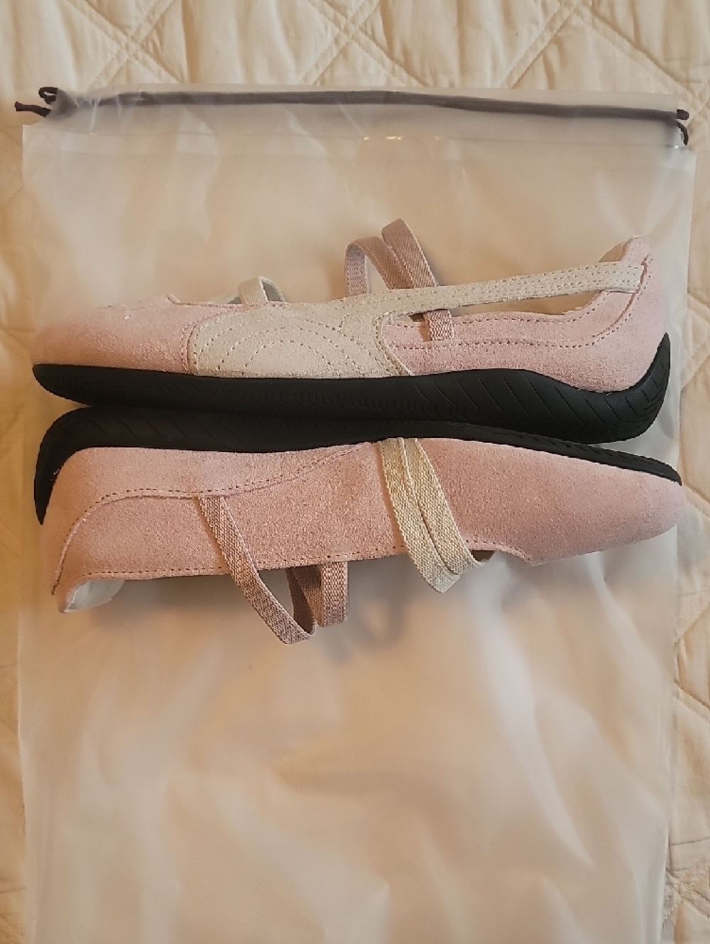 Puma Blush Pink Suede Ballet Sneakers - Picture 4 of 7